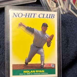 Score 91 Nolan Ryan No-Hit Club Card